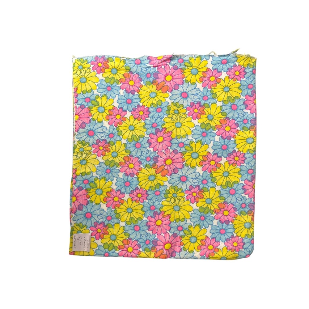 Retro Floral Print Cotton Flannel Fabric Cut (2 Yards) 100% Cotton Flannel